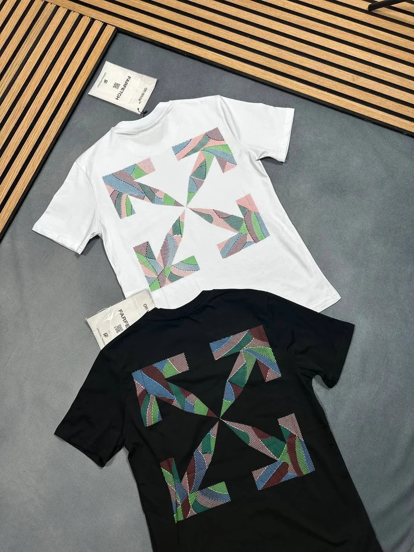 Off-White Multicolored Arrow Back Graphic T-Shirt