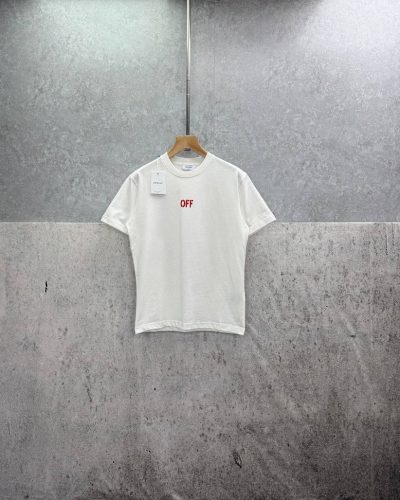 Off-White Off Stamp Cotton T-Shirt white