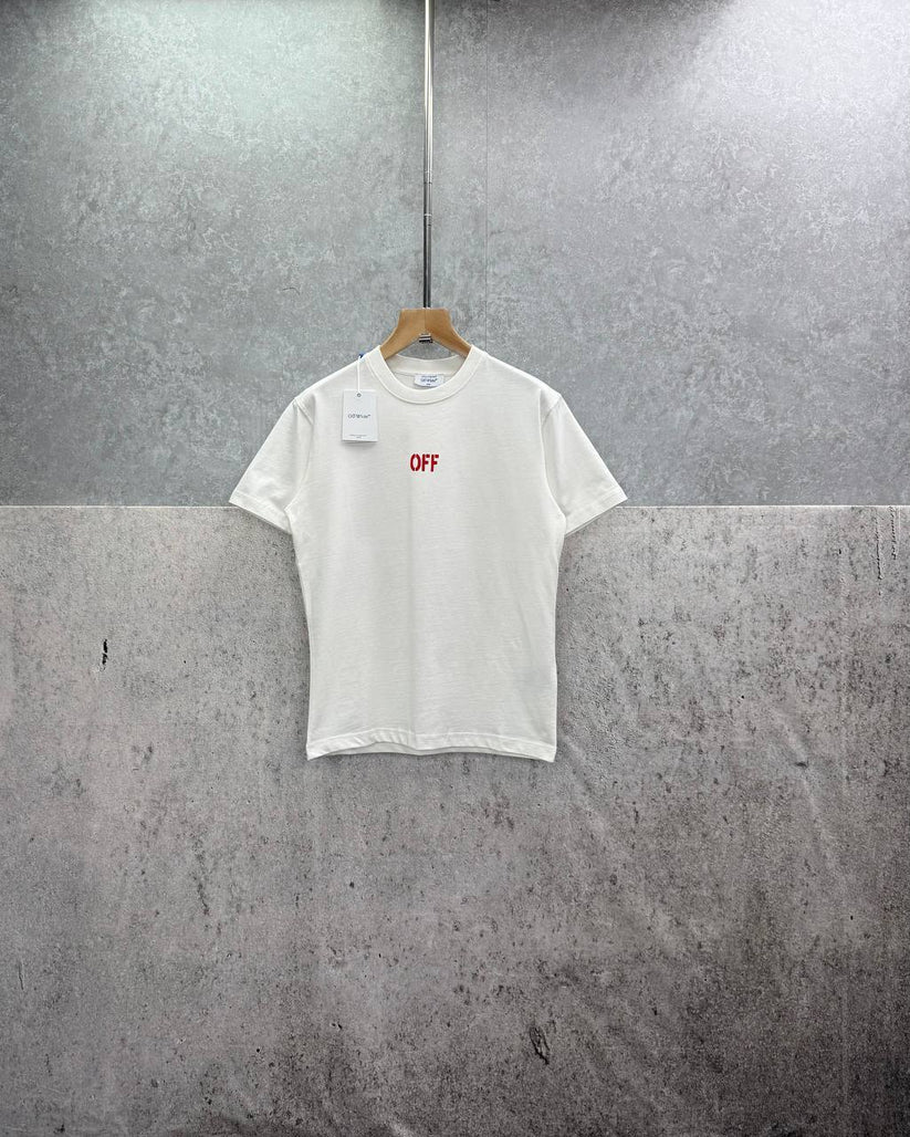 Off-White Off Stamp Cotton T-Shirt white
