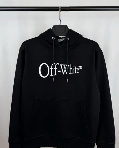 Off-White Painted Logo Hoodie Super Clone Quality black