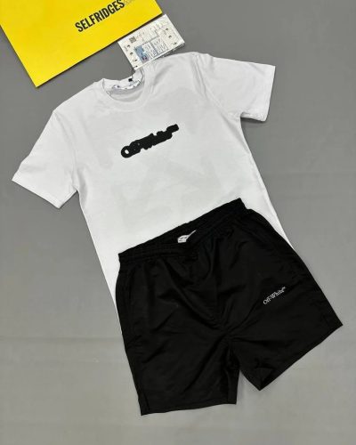 Off-White Premium Logo Super Clone Quailty T-Shirt & Shorts Set
