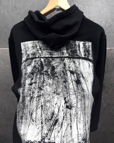 Off-White Scratch Tab Clone Quality Skate Hoodie graphics