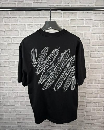 Off-White Scribble Diags Skate T-Shirt Set AAA Quality black