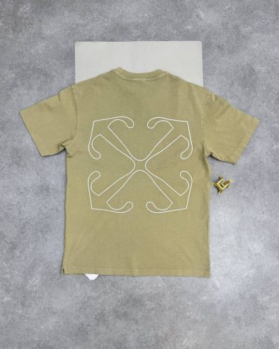 Off-White Skate AAA Quality Outline Arrow T-Shirt yellow