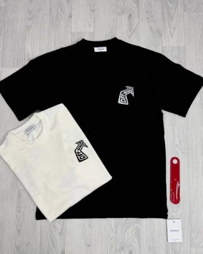 Off-White Super Clone Quality Nail Arrows Skate T-Shirt in White