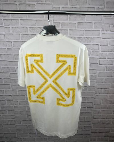 Off-White Tape Arrow Super Clone Quality Black Skate T-Shirt white