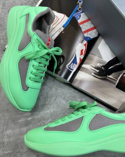 Prada America’s Cup Soft Rubber Replica Trainers – Green