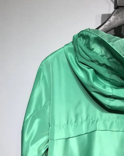 Prada Bright Green Hooded Lightweight Windbreaker Hood