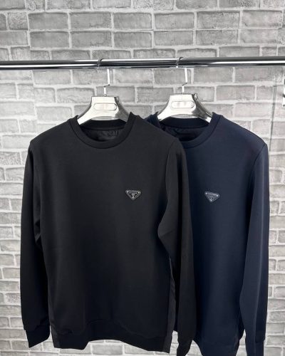 Prada Enamel Triangle Logo Technical Luxury Replica Jumper for Men
