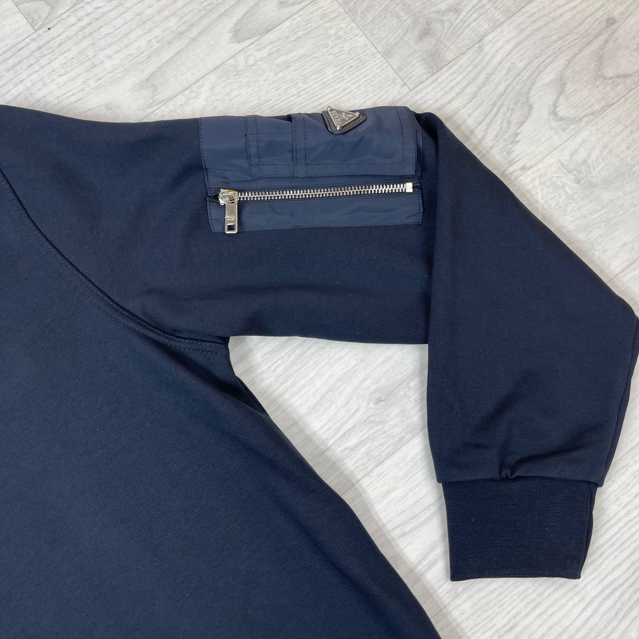 Prada Grip Crew-Neck Replica Jumper with Arm Pocket for Men – 2 Colours - Image 3