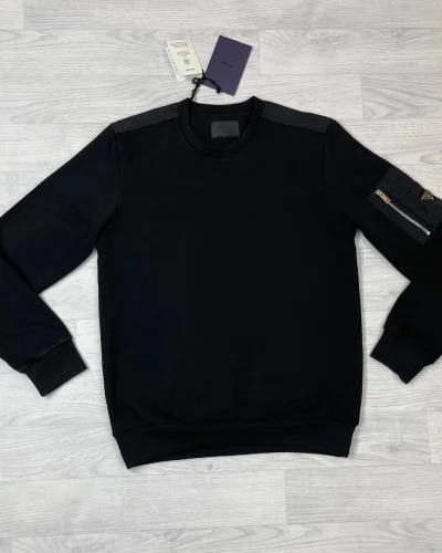 Prada Grip Crew-Neck Replica Jumper with Arm Pocket for Men