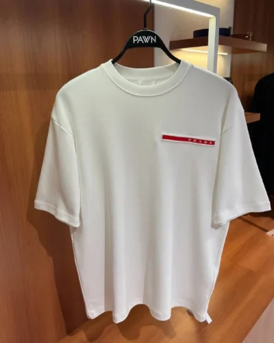 Prada Linea Rossa Logo-Stripe Replica T-Shirt – 2 Colours