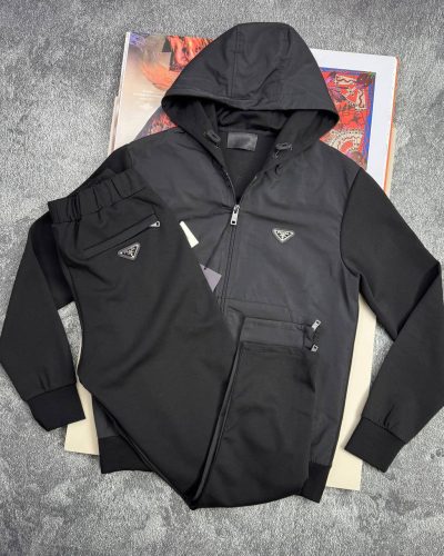Prada Logo Zip Re-Nylon Replica Tracksuit for Men – 2 Colours