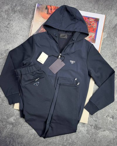 Prada Logo Zip Re-Nylon Replica Tracksuit for Men – 2 Colours