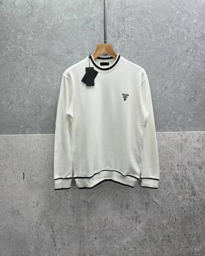 Prada Milano Crest Ribbed 1-1 Replica Jumper for Men - White Colours