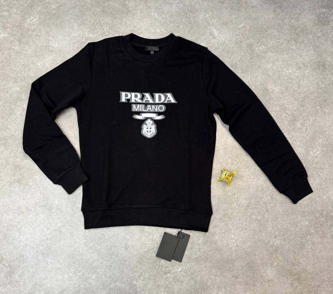 Prada Milano Intarsia Cashmere Clone Quality Jumper for Men – 2 Colours