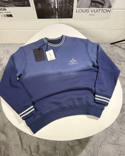 Prada Milano Logo Fleece Premium Quality Jumper for Men – Blue