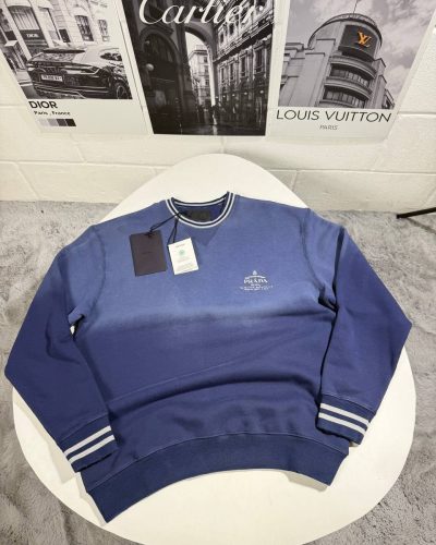 Prada Milano Logo Fleece Premium Quality Jumper for Men – Blue