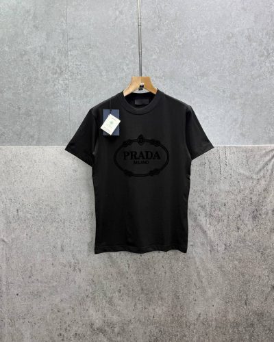 Prada Milano Tonal Crest Logo Premium Quality T-Shirt