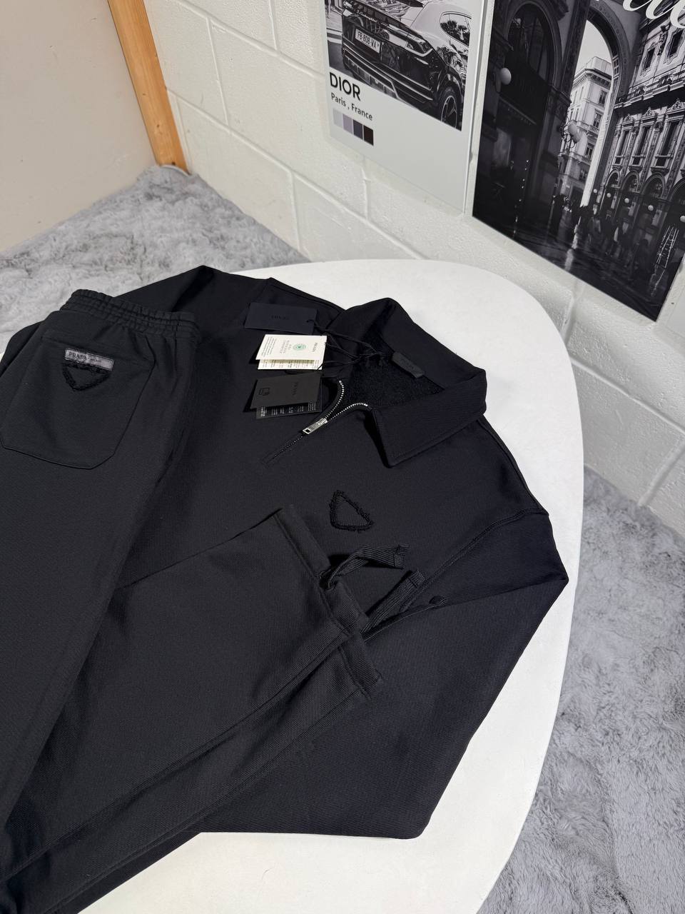 Prada Quarter-Zip Fleece Super Clone Quality Tracksuit for Men – 2 Colours - Image 4