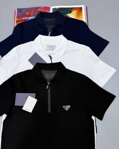 Prada Quarter-Zip Premium Replica Polo Shirt for Men – Multiple Colours2