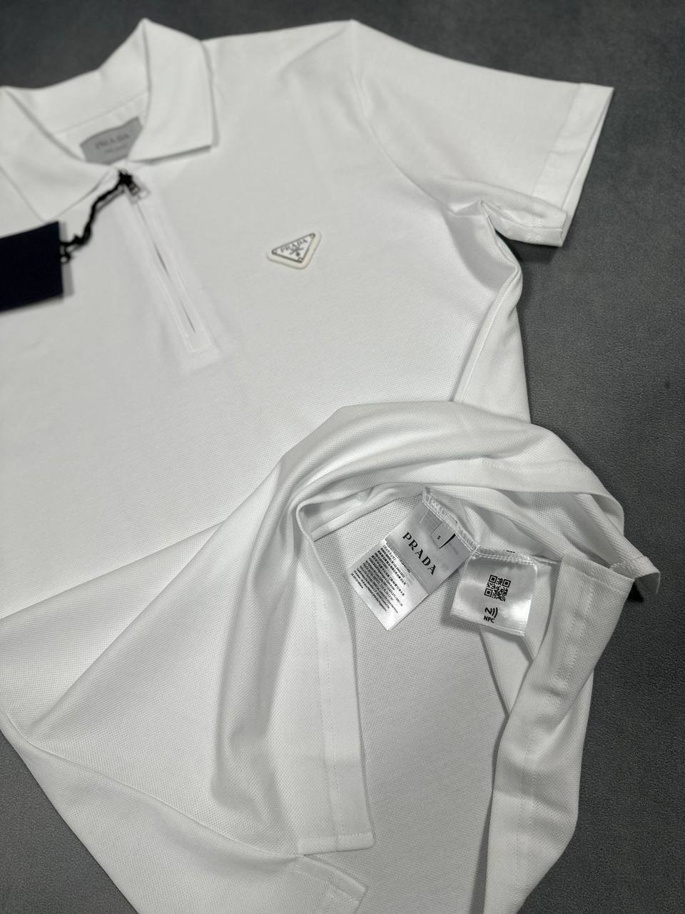 Prada Quarter-Zip Premium Replica Polo Shirt for Men – Multiple Colours - Image 8
