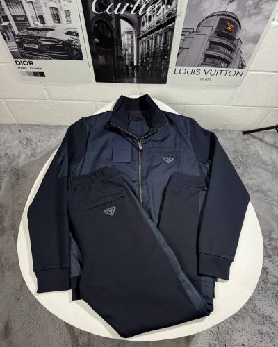 Prada Re-Nylon Cardigan 1:1 Replica Tracksuit for Men