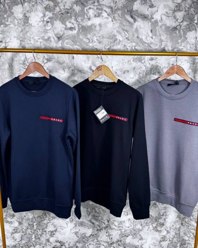 Prada Technical Logo Red Label Premium Quality Jumpers for Men – Multiple Colours