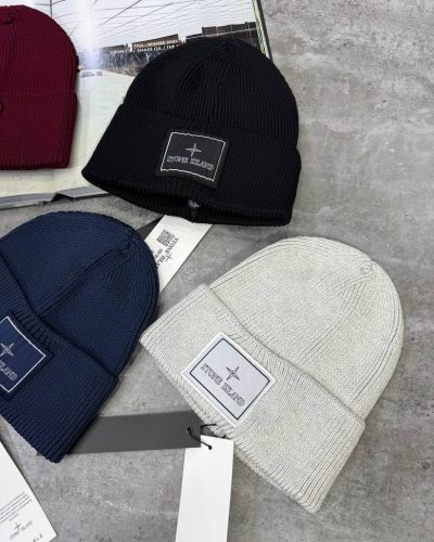 Stone Island Cashmere Merino Wool Clone Quality Skully Beanie diff color