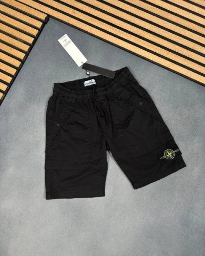 Stone Island Compass Patch Cargo AAA Quality Shorts black