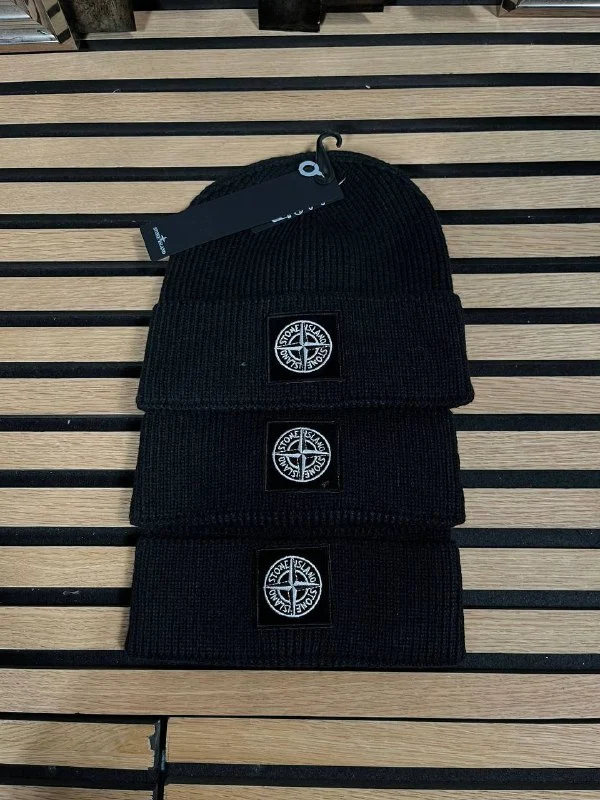 Stone Island Compass Patch Replica Beanie - Image 2