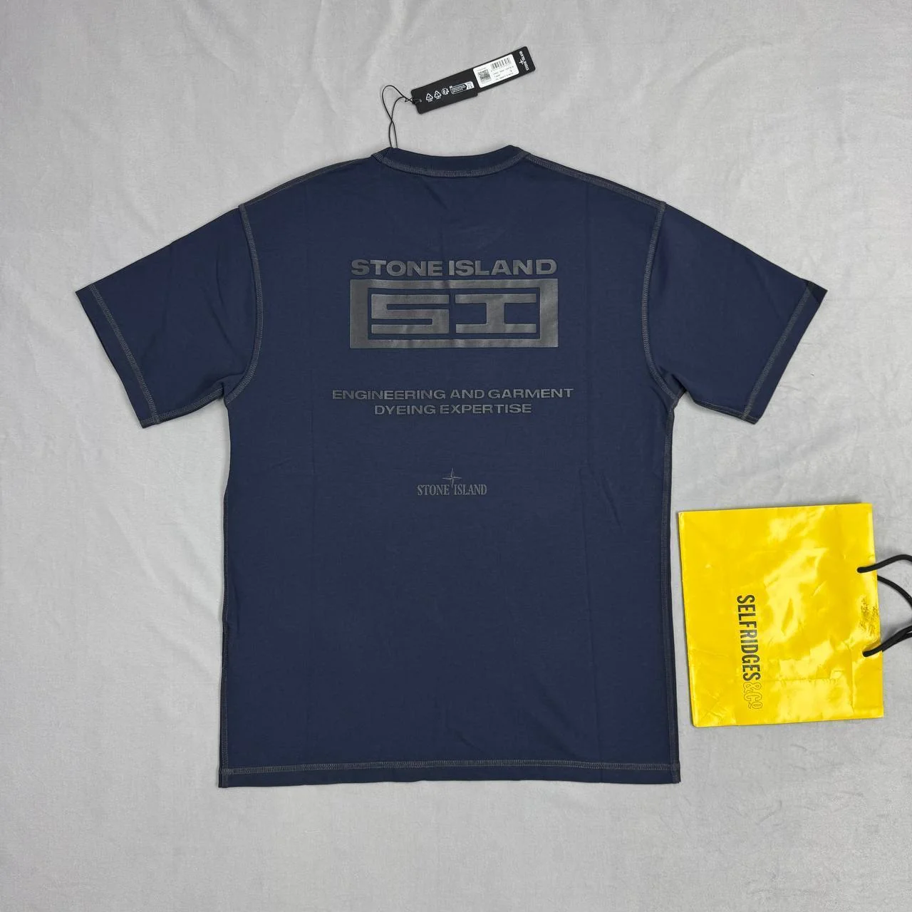 Stone Island Garment-Dyed Luxury Fake T-Shirt & Nylon Shorts Set blue