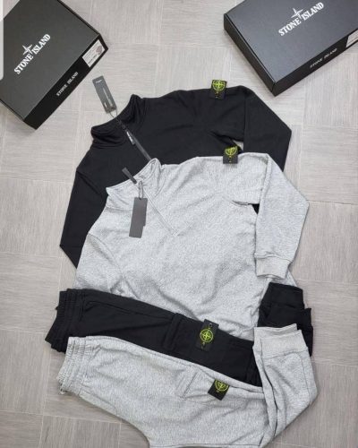 Stone Island Half-Zip Sweatshirt & Cargo Tracksuit Reps AAA Quality