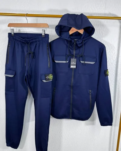Stone Island Stripe Hooded Replica Tracksuit – Multiple Colours