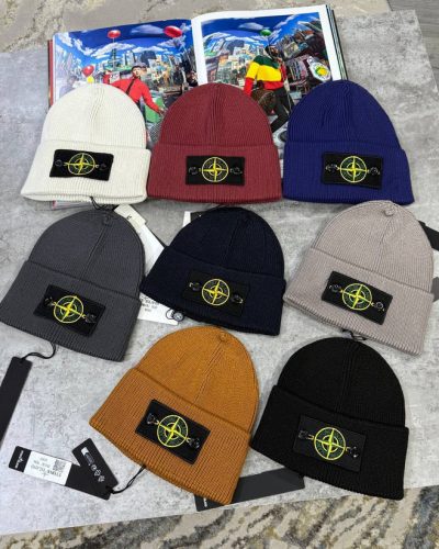 Stone Island Thick Ribbed Wool Beanie