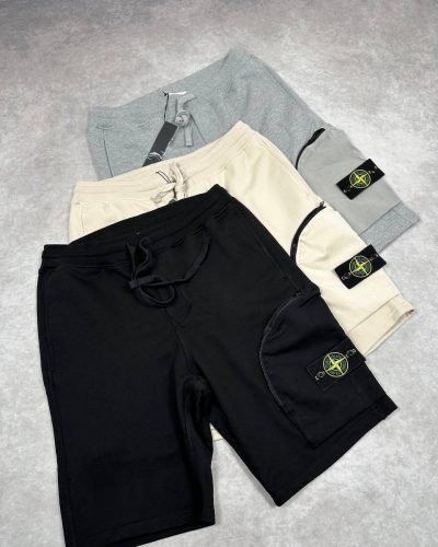 Stone Island Zip Pocket Cargo Bermuda Fake Designer Shorts