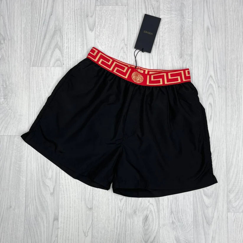 Versace Greca AAA Quality Border Swim Shorts black