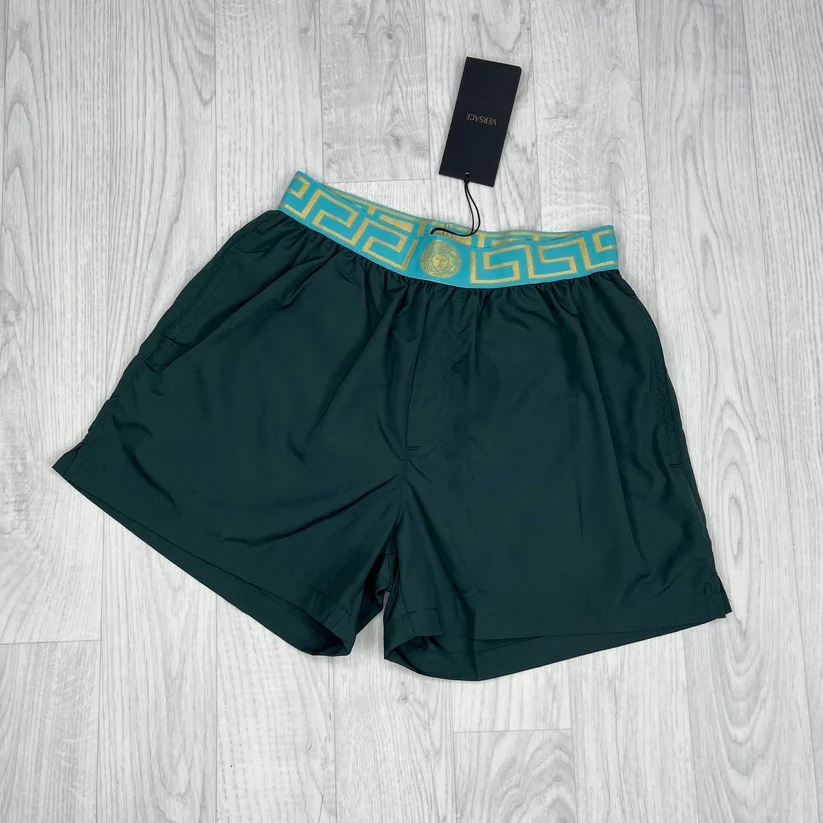 Versace Greca AAA Quality Border Swim Shorts green