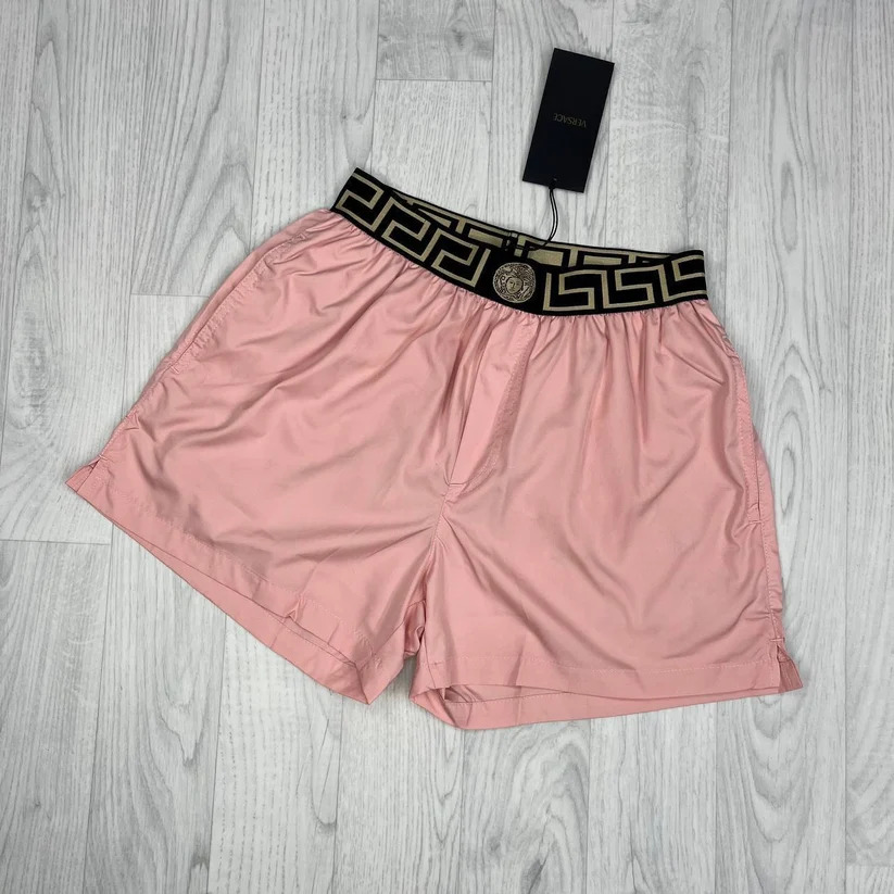 Versace Greca AAA Quality Border Swim Shorts pink