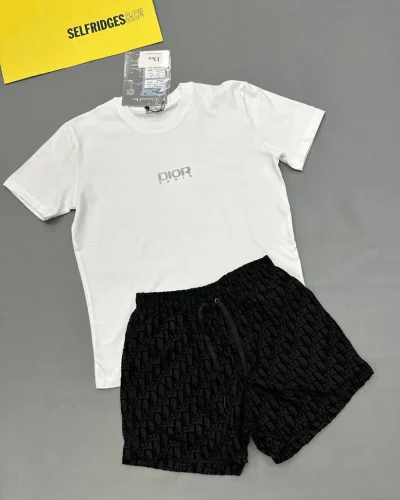 Paris Embroidered T-Shirt and Monogram Shorts Set
