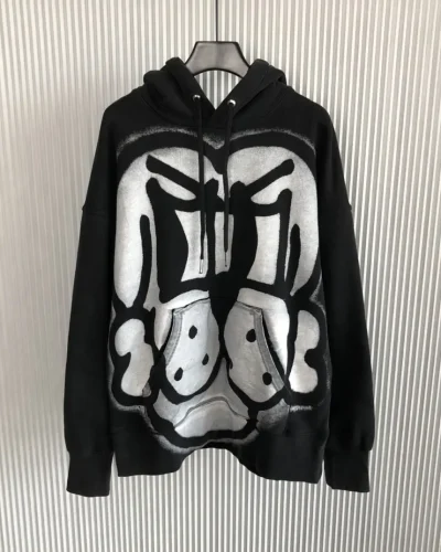 Black & White Ribcage Graphic Hoodie